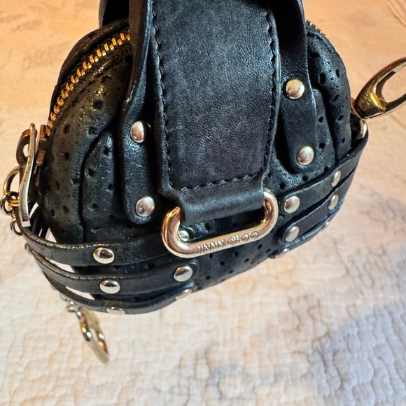 Jimmy Choo Black Mini Bag with Gold Accents - Picture 17 of 17
